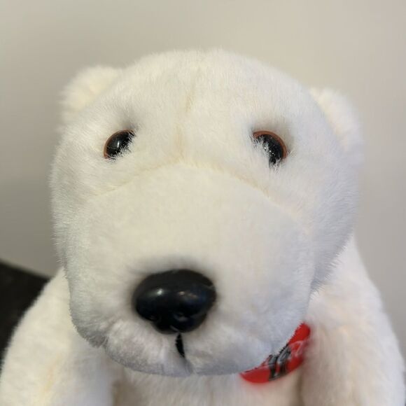 Vintage Coca-Cola Plush Polar Bear White Stuffed Animal COKE Promo Teddy - Picture 2 of 8